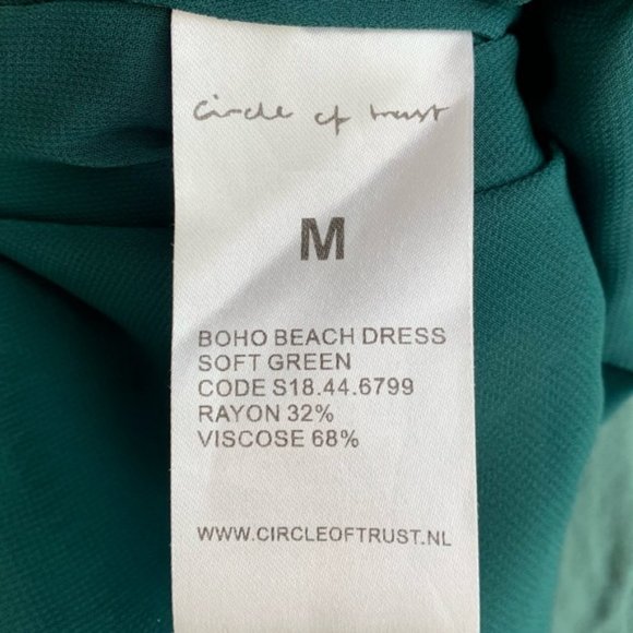 Circle of Trust Soft Green Boho Beach Mini Dress - Picture 5 of 12